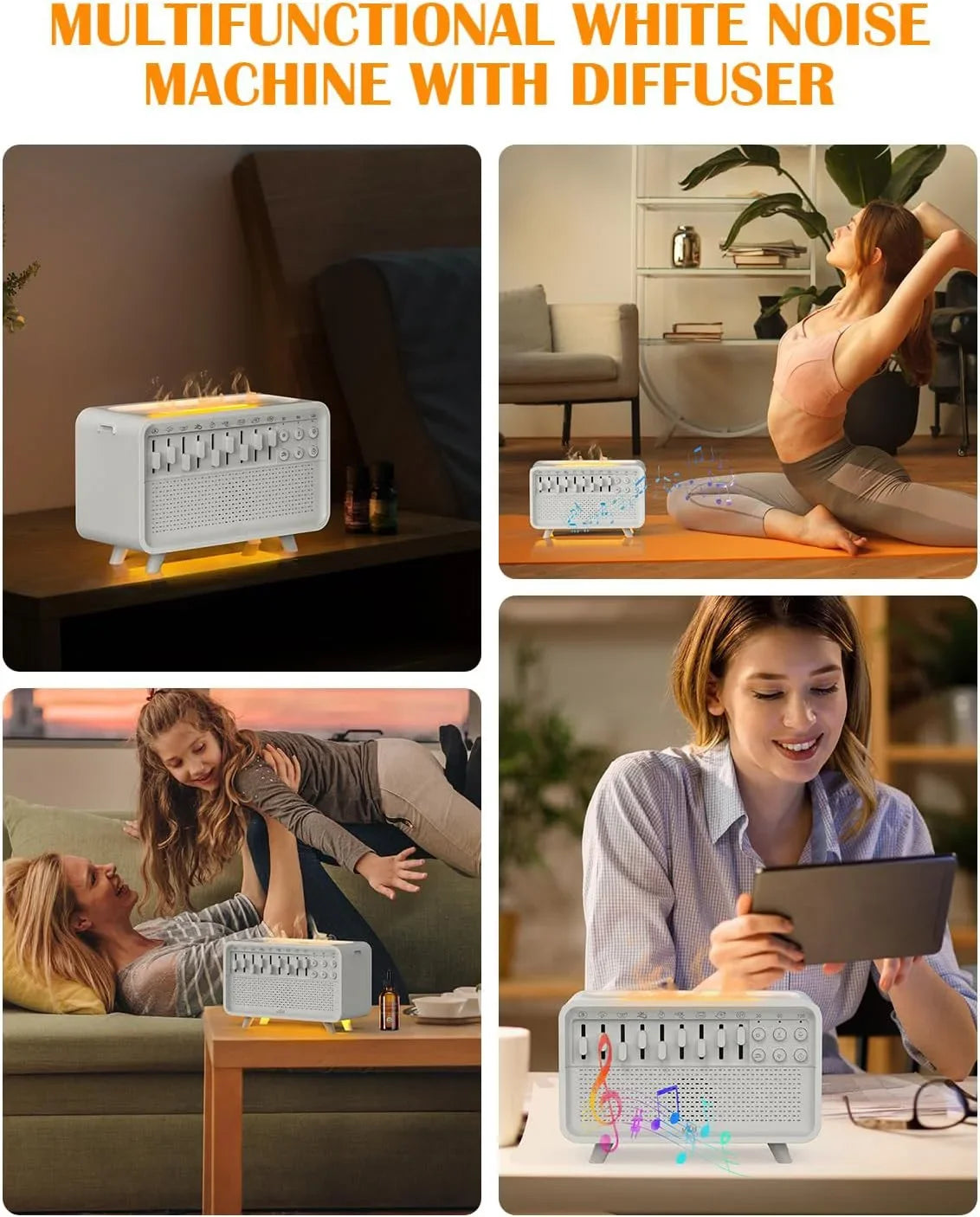 NightBlume 4 in 1 White Noise Humidifier